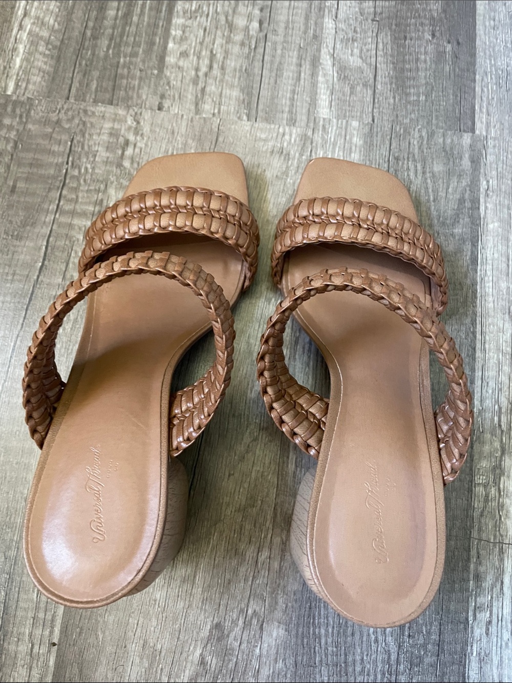 Universal Thread Braided Double-Strap Slide Sandals in Tan - Picture 4 of 6